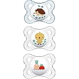 MAM Clear Collection Pacifiers Value Pack (3 Pack), MAM Pacifier 0-6 Months, Baby Pacifiers, Baby Boy, Best Pacifier for Brea