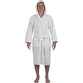 Alpine Swiss Dane Mens Hooded Bathrobe Pure Cotton Terry Cloth Long Robe for Men Super Absorbent Quick Drying Luxury Spa Robe