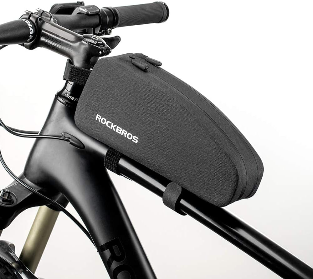 ROCKBROS Bike Frame Bag 1.6L Waterproof Front Triangle Pouch 2 Zippers