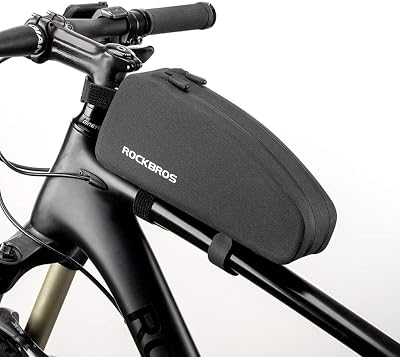 ROCKBROS Bike Frame Bag 1.6L Waterproof Front Triangle Pouch 2 Zippers