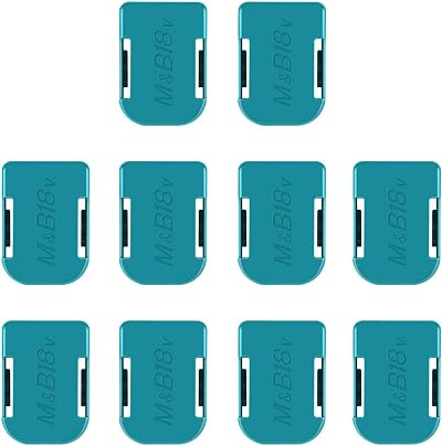 AKKOPOWER 10 Pack Battery Holder for 18V Batteries Blue Mounts Hanger