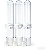 Automatic Bird Water Dispenser Cage Hanging Water Feeder with Anti-Spill Design for Parakeet Canary Small Parrot Lovebirds (3PCS 120ml Water Dispenser)