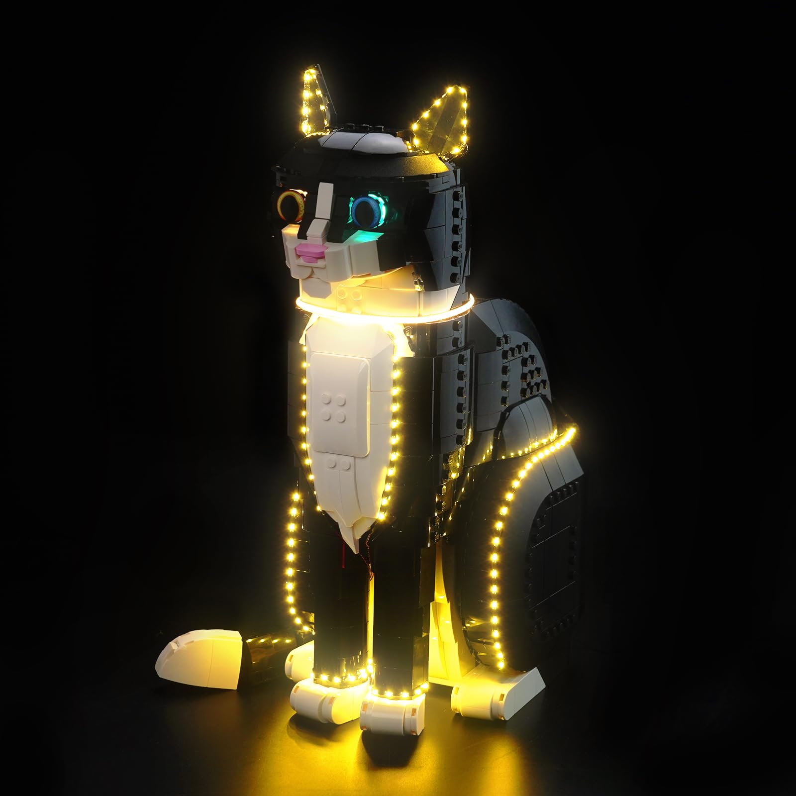 Led Light Set for Lego Tuxedo Cat 21349 (No Lego), Decoration Lighting Set for Ideas Tuxedo Cat Creative Toys — image 1