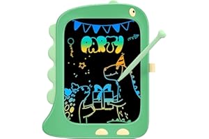 TEKFUN Toddler Toys Kids Writing Tablet - 3 4 5 6 Year Old Boys Girls Toys, Erasable LCD Writing Tablet 8.5" Drawing Board, Dinosaur Toys Kids Road Travel Toys Learning Pad Birthday Gifts (Green)