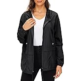 Century Star Packable Rain Jackets for Women Waterproof Lightweight Raincoat with Hood Windbreaker Jacket Women Rain Coats