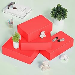 RYDDOY Red Gift Box, 12x6x4'' Gift box for Presents