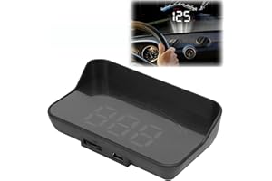 3.5'' Car HUD Heads Up Display, High-Definition Windshield Projector with Vehicle Speed(MPH/KM/H), Overspeed Alarm, Fatigue A