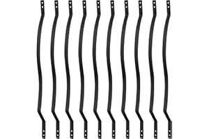EEURAO Deck Balusters 29.5 Inches Heavy Duty Iron Deck Balusters with Screws 61 Pack Metal Deck Spindles Balusters Iron Deck Spindles， Wave Arc Baluster for Outdoor Stair Deck Porch