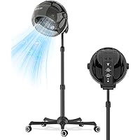 Colliford Professional AC Motor Stand Hood Hair Dryer | Ionic & Fast Drying Bonnet Dryer with 3-Speed, Multi-Temp (40-75℃) & 