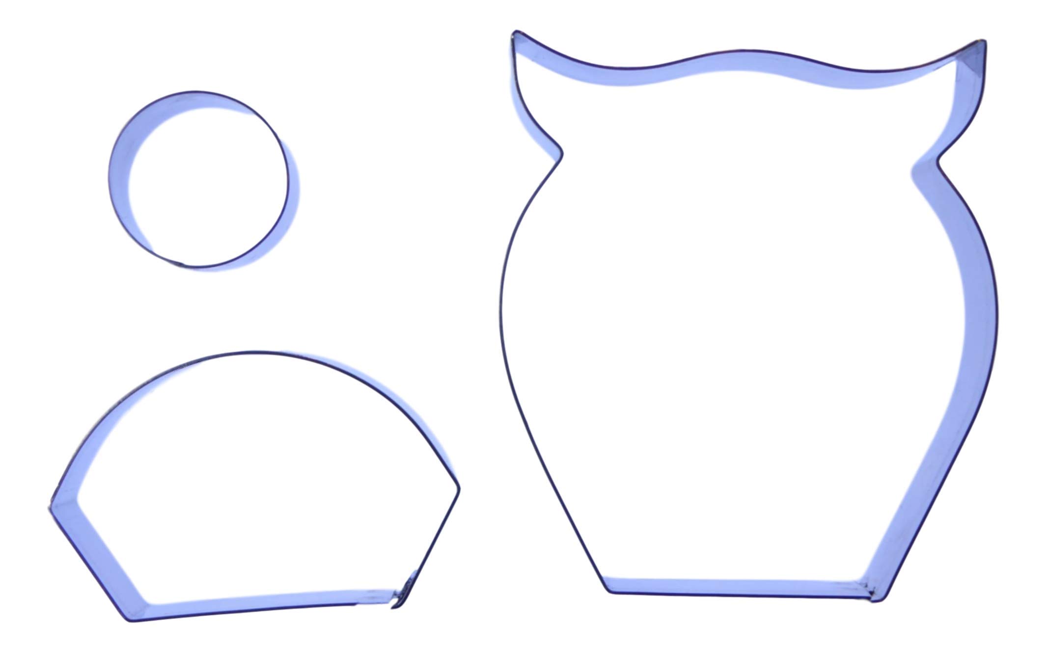 Owl Cutter Set - Bien Collection - Valley Cutter Company - Stainless Steel Sugarcraft Cutter