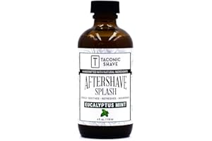 Taconic Shave Eucalyptus Mint Aftershave Splash – Refreshing, Alcohol-Free Men’s After Shave – Tones & Cools Skin Naturally – 4 oz USA Made