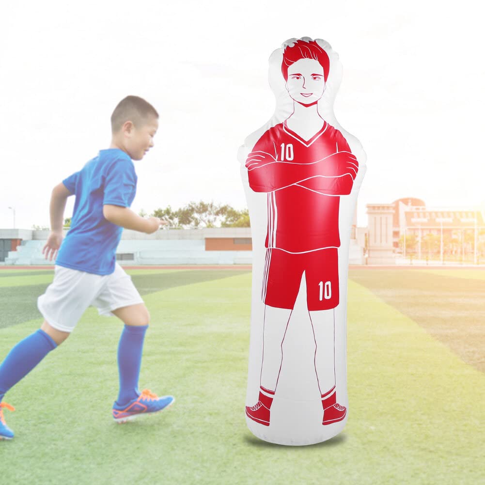 160CM Inflatable Soccer Dummy Training Goal Goalkeepr Tumbler Air Mannequin Defender Wall Football Training Dummy Boxing Punching Bag for Adult Children