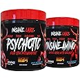 Insane Labz Hellboy Bundle, Psychotic Hellboy Pre Workout and Insane Amino BCAA, Increase Muscle Mass, Strength, Focus and Recovery Time, Blue Raspberry