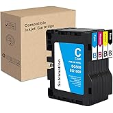 INK+ SG500 SG1000 Sublimation Cartridge Compatible for Sawgrass Virtuoso SG500 SG1000 Printer (1 Black, 1 Cyan, 1 Magenta, 1 Yellow, 4-Pack) Version B