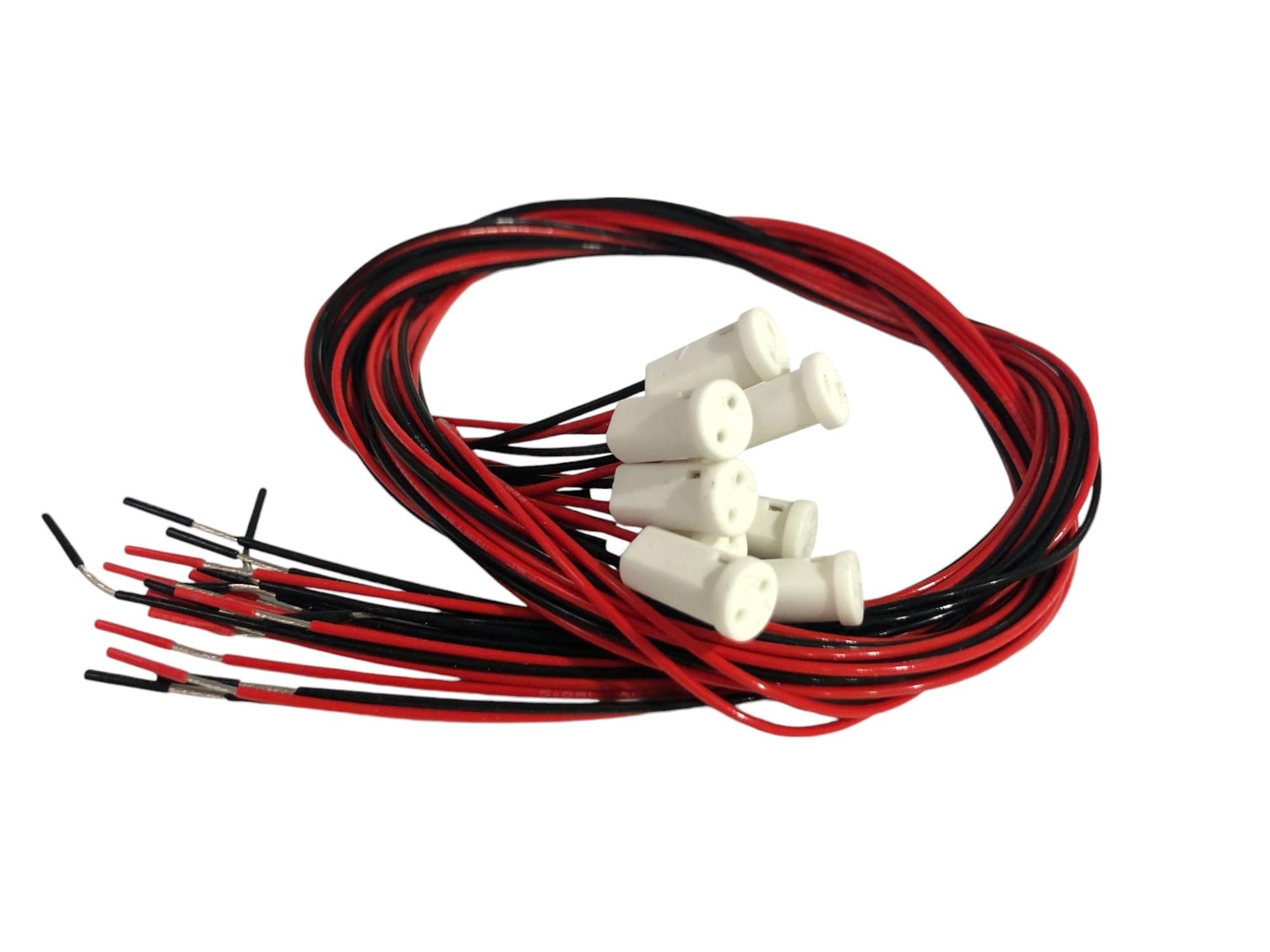 G4 GU4 GU5.3 LED & Halogen Socket/Base for Low Voltage Lamps 12 V/24 V (G4 Socket White, Pack of 10)