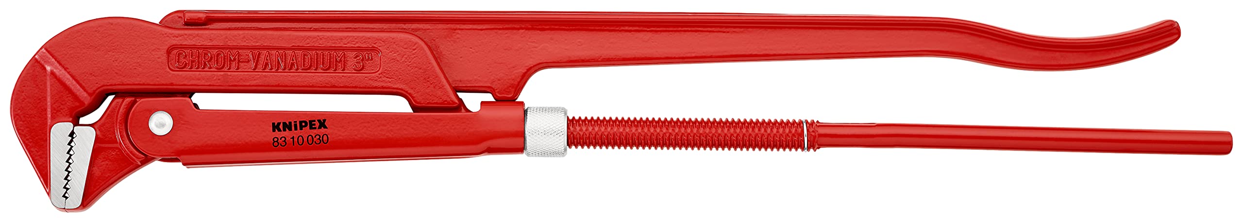 KNIPEX Pipe Wrench 90° Red Powder-Coated 650 mm, 83 10 030
