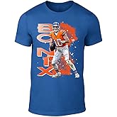 DTGVirgil Denver Bo Nix Spray Paint Style Throwback Style T-Shirt Men's Adult