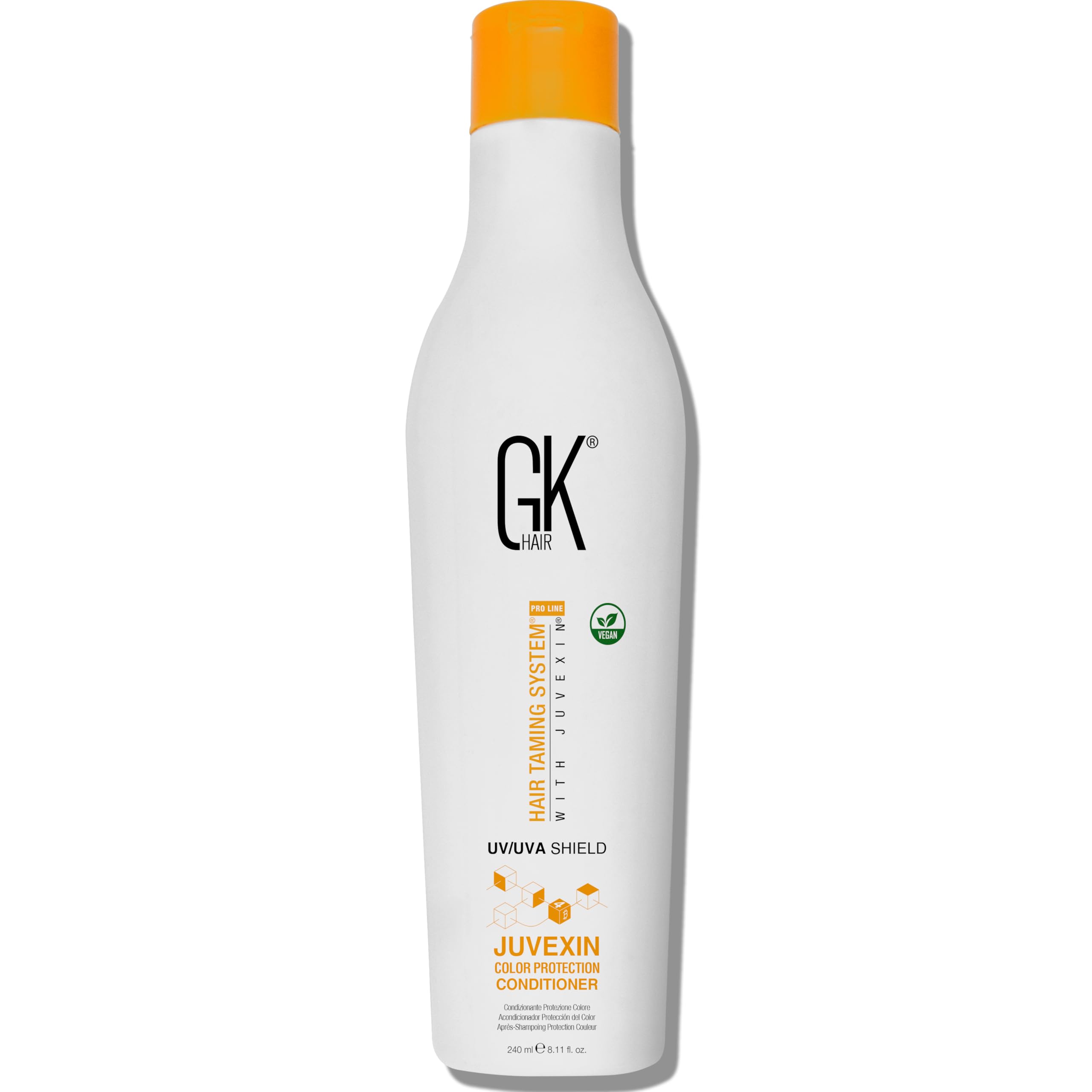 GK HAIR Global Keratin Colored Shield Conditioner (240ml/8.11 Fl Oz) for Dry, Deep Cleansing Moisturizing Treatment Heat Protection for Color Treated Dry Damaged Curly Frizzy - Sulfate Free