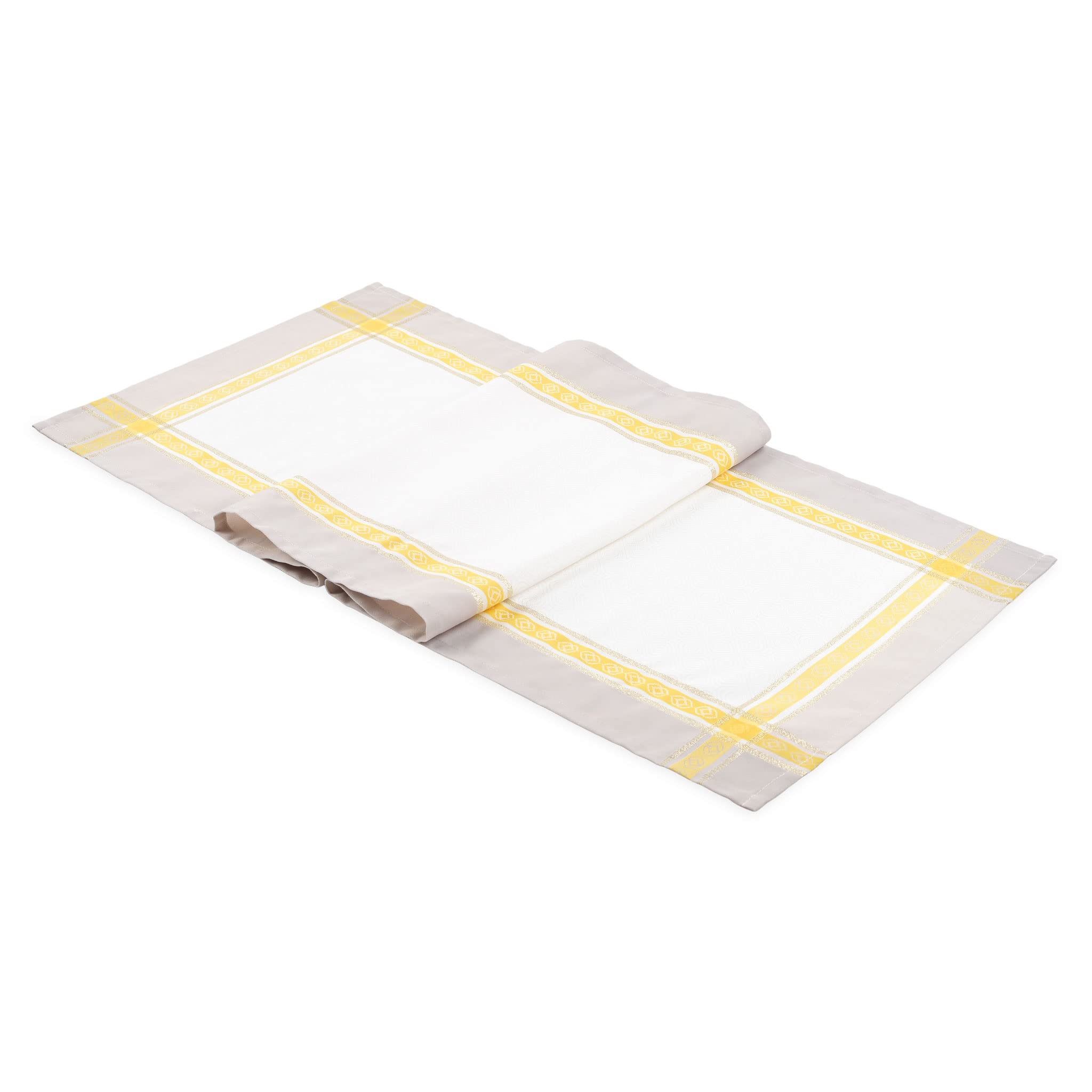 Deco Mex Halley Runner 45 x 150 cm White/Yellow/Grey