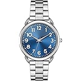 Asan Ge 35mm Watch for Women,Magnetic Stainless Steel Band Metal Watch,Easy to Wear No Tool Adjustment, Elegant Minimalist Waterproof Scratch Resistant for Seniors/Arthritis