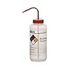Tattoo Bottle EISCO 2PK Wash Bottle For Acetone, 1000ml - Labeled Laboratory Safety Wash Bottles - View #3