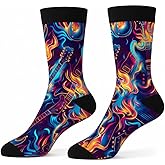 WOAIDY Funny Socks for Men, Novelty Holiday Crew Socks for Dad, Husband, Friends