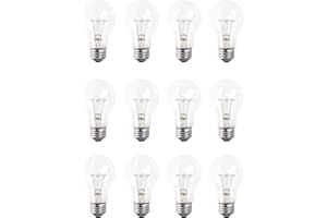 Xtricity A19 Clear Incandescent Rough Service Light Bulb, 60 Watt, 2700K Soft White, E26 Medium Base, 560 Lumens, 130V,12 Cou