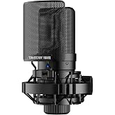 TAKSTAR SM-8B II Studio Condenser Mic with 16mm Diaphragm &amp; Shock Mount | 20Hz-20kHz Response, -36dB Sensitivity, Cardioid Pattern, Shock Mount &amp; POP Filter Included, Requires 48V Phantom Power