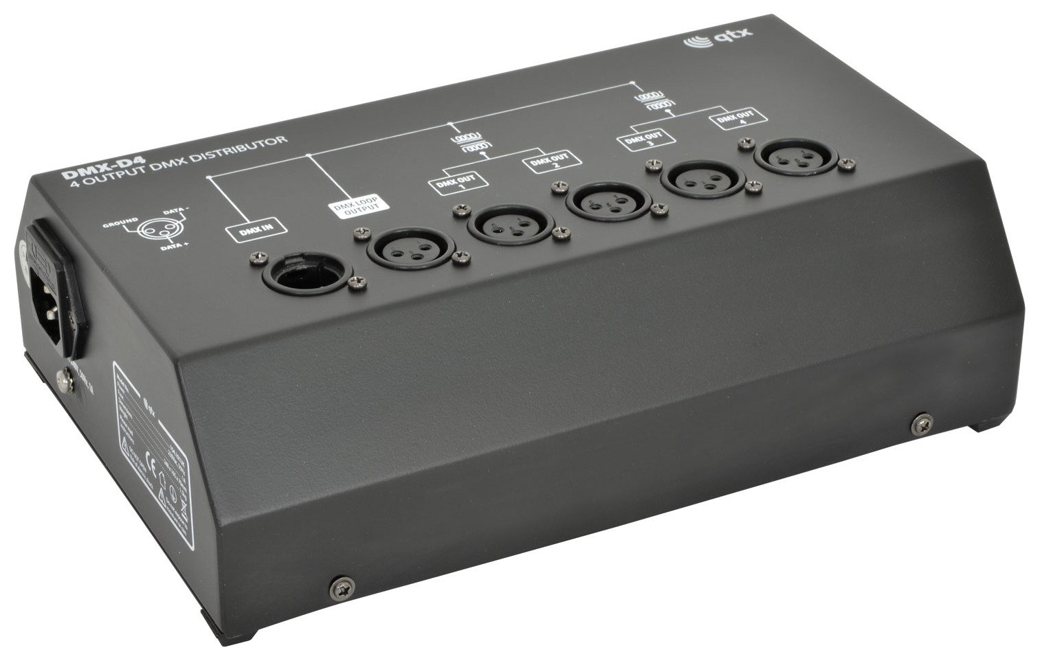 qtx DP4 4 Channel DMX Distributer