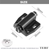 TERF Push to Open Door Catch Black Magnetic Pressure Release Latch 2 Pack view 3