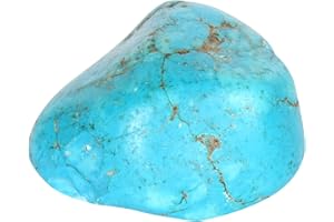 REAL-GEMS Gemstones For Jewelry Making 17.00 Carat Natural Arizona Blue Turquoise Crystals Stones for Jewelry Making