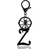 ANHBKAR Stainless Steel Initial Keychains with Bow for Women, Girls - Letter Keychain for Bag Charm, Handbag Accessories