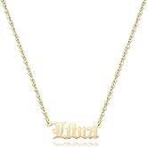 Aimber 18K Gold Plated Astrology Necklace for Women Jewelry,12 Zodiac Pendant Horoscope Constellations Necklace