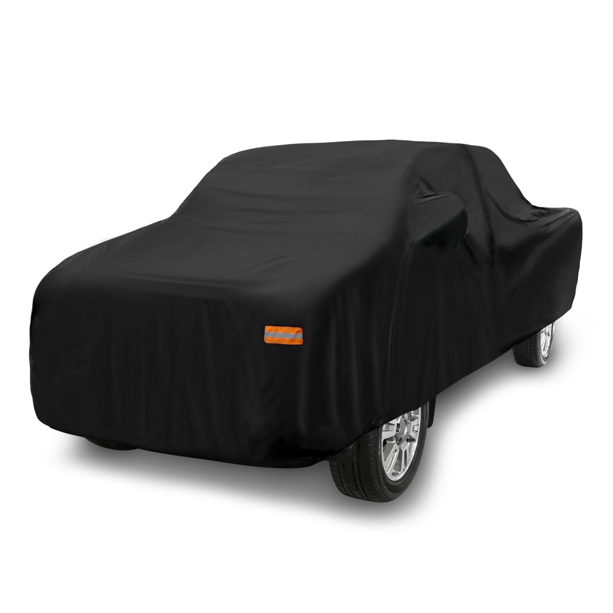 Photo 1 of X AUTOHAUX Pickup Truck Car Cover for Toyota Tacoma Double Cab 4DR 5.0 ft Bed 2005-2021 Sun Rain Dust Wind Snow Protection 190T-PU W/Driver Door Zipper Black