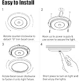 acegoo 4 x 12V Campervan LED Ceiling Lights with Inbuilt Dimmer CRI 90+ 3000K view 8