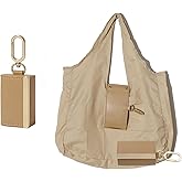 Novum Caelum Foldable Tote Bag Keychain - Large Capacity Portable Shopping Bag Keyring - Reusable Groceries Bag for Daily Use