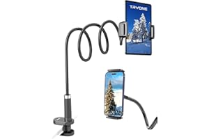 TRYONE Gooseneck Tablet Holder Stand for Bed: Adjustable 39.4inch Flexible Lazy Arm Tablets Mount Compatible with iPad Pro Air Mini | Galaxy Tab | Kindle Fire | Switch or Other 4.7-12.9" Device