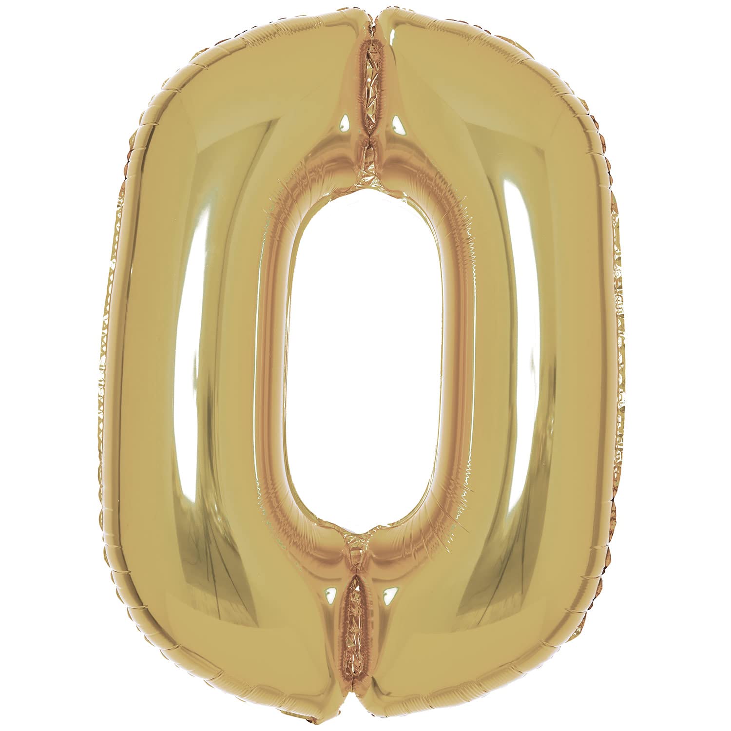 Amscan 9915178 Large Number White Gold 0