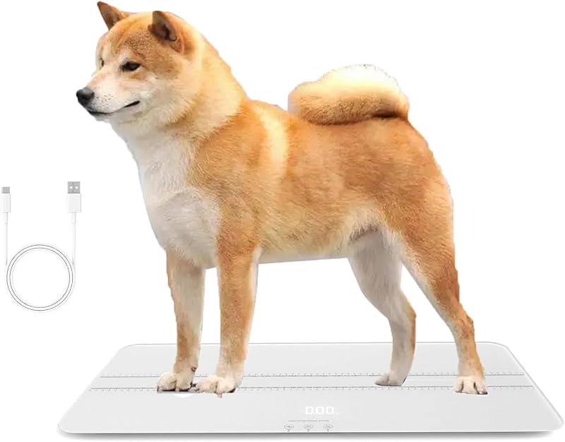 MINDPET-MED Digital Pet Scale for Dogs & Cats, 220lbs, Rechargeable