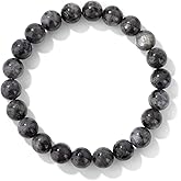 MORIANCE 8mm Crystal Beaded Stretch Bracelets for Women Men Adjustable Gemstone Bead Bracelet Healing Crystal Bracelet Natural Stone Protection Bracelet Jewelry Gifts for Men Women