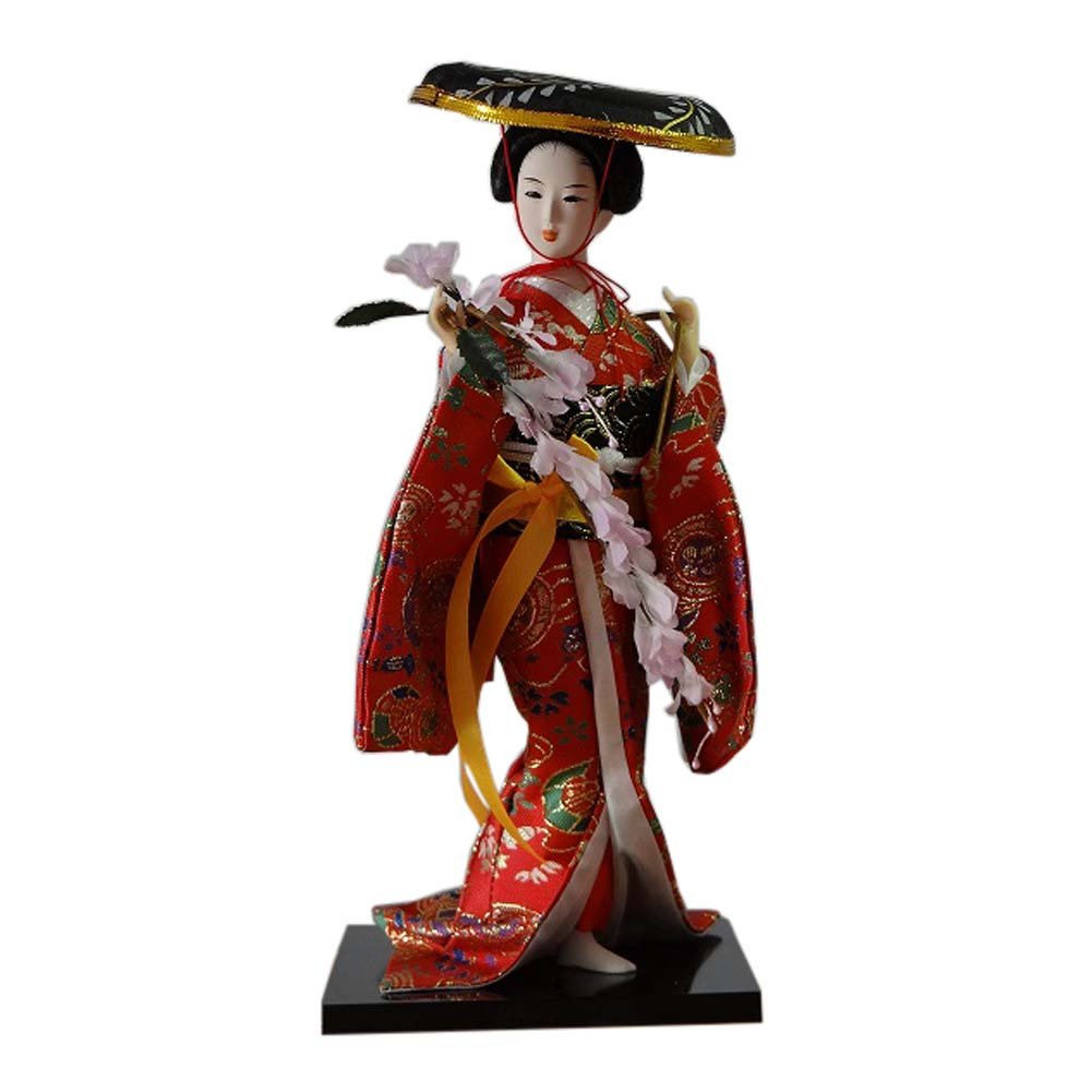 Fancy Pumpkin Japanese Dolls Geisha Girl Geiko Kimono Doll Home Decoration Art Collection, D-05