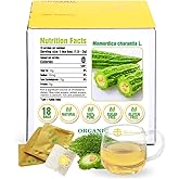 Soilmount - Bitter Melon Tea - |Ku Gua|苦瓜|여주| - Pure Herbal Tea - Natural, Organic, Non-GMO, Clean Ingredients, Caffeine Free (18 Tea Bags, Box 1)