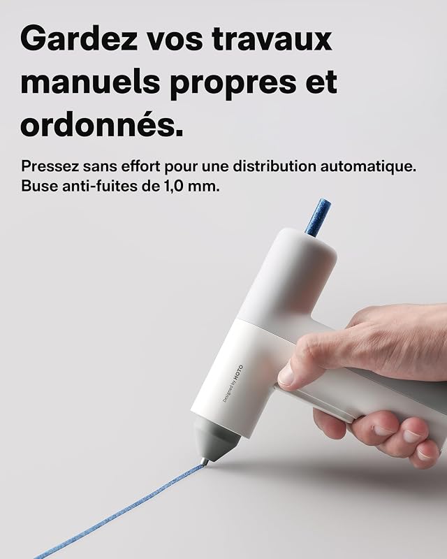 Pistolet à Colle Sans Fil USB-C 3000mAh, chauffage rapide 30s