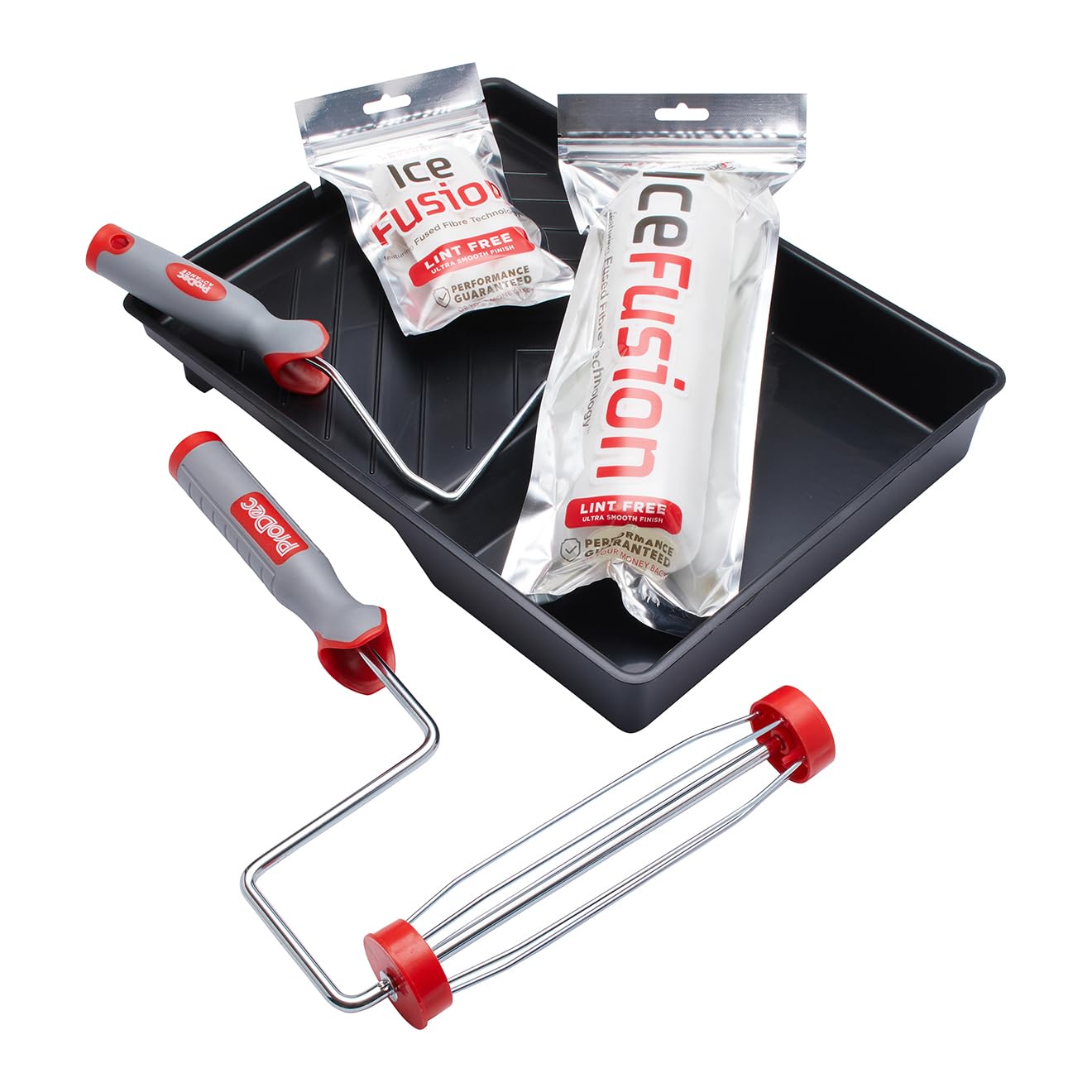ProDec Advance 6 Piece Ice Fusion 9 inch and 4 inch Set for an Ultra-Smooth Finish Painting with Emulsion and Satin Paints on Interior Walls, Ceilings, Wood and Metal, 4" 9"
