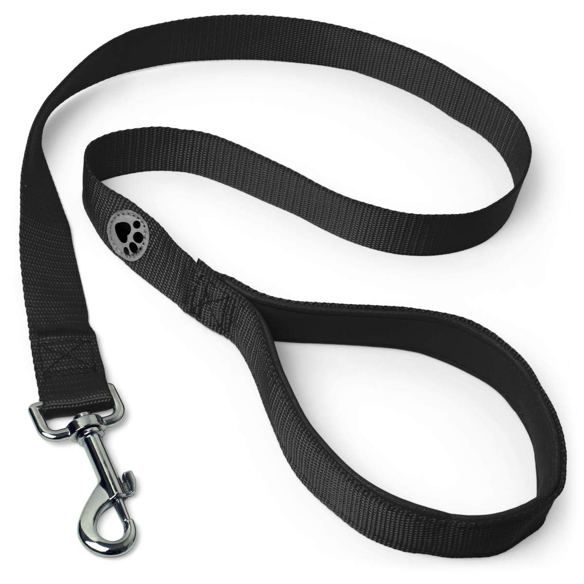 iGadgitz Home U7156 Padded Handle Dog Lead Leash - Black - 180cm (1.8m) 6ft — image 1