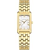 HOLSTOUR Watches for Women Vintage Bracelet Roman Dial Rectangular Case Gold Watch Waterproof with Tools