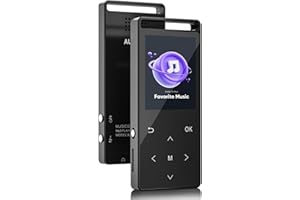 AUOKING MP3 Player, 128GB MP3 Player Bluetooth 5.3, Built-in Speaker to Restore High-Fidelity Sound Quality, with FM, One-Click Recording, Wire Controlled Headset, Easy to Carry, for Sports