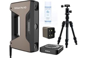 EinScan Pro HD Handheld 3D Scanner with Industrial Pack, Color Pack, Solid Edge Shining3D CAD Software, 0.2mm Resolution, 0.04mm Accuracy for Reverse Engineering, 3D Modeling, Art, Design, Healthcare