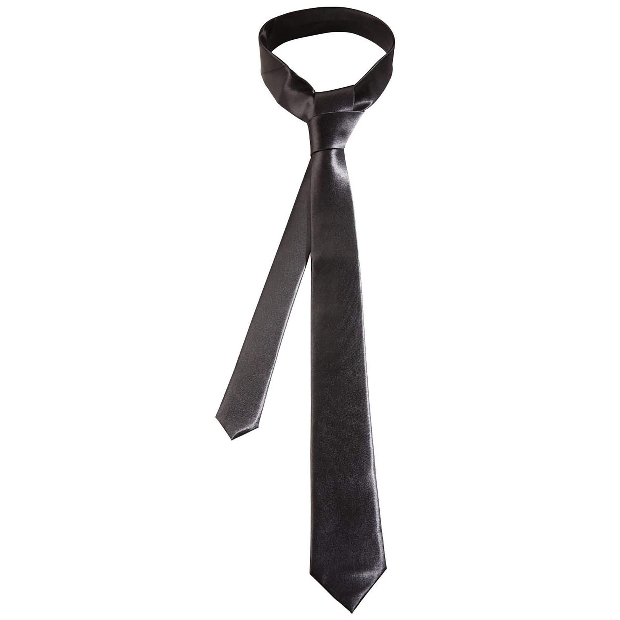 Necktie Satin Black Blues Accessory for 19th 20th Century Fancy Dress