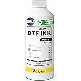 Printium White DTF Ink 1000ml (33.8 fl oz) - No Sediment DTF Printer Ink Refill for PET Film Heat Transfer | High Opacity, Clog-Resistant | ET8550 L1800 XP600 I3200 XP15000 R1390 &amp; All Printheads